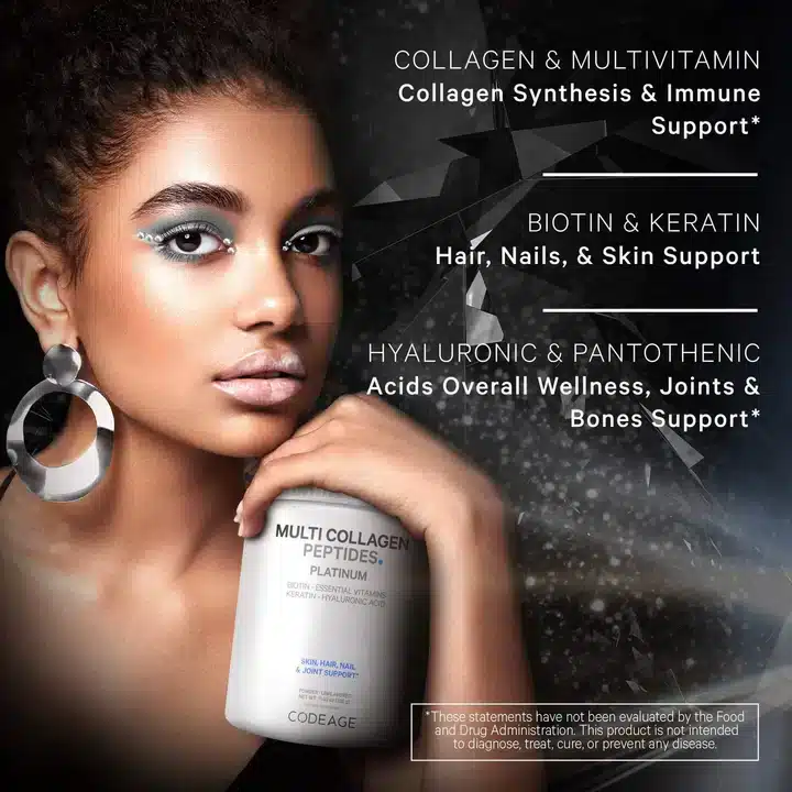 Codeage Platinum Multi Collagen Peptides Powder: The Ultimate Solution for Beautiful Hair, Skin & Nails